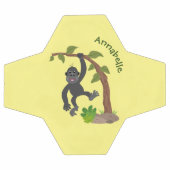 Caricature de bébé gorille joyeux (Plat)