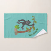 Caricature de bébé gorille joyeux (Serviette à main)