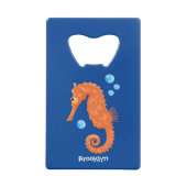 Caricature de bulles d'hippocampe orange (Dos)