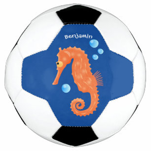 Caricature de bulles d'hippocampe orange