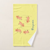 Caricature de cacahuètes joyeux sautillant (Serviette à main)