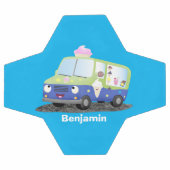 Caricature de camion de glace joli (Plat)