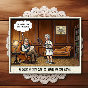 Caricature de carte postale humoristique du cabine