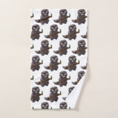 caricature de castor mignon (Serviette à main)