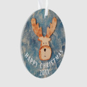 Caricature de cerfs mignons Joyeux enfants de Noël (devant)