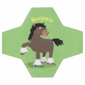 Caricature de cheval de trait de Cute Clydesdale (Plat)
