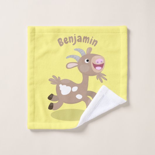 Caricature de chèvre billy joyeux (Gant de toilette)