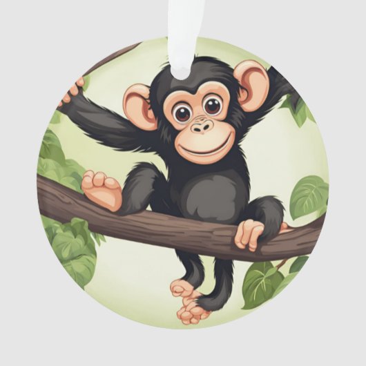 Caricature de chimpanzé fou mignon (devant)