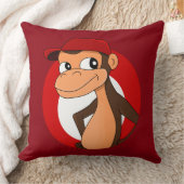 Caricature de chimpanzé lancer oreiller (Couverture)