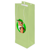 Caricature de chimpanzé sac cadeau de vin (Dos Angle)