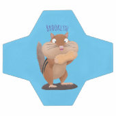 Caricature de chipmunk à grosses joues mignonnes (Plat)