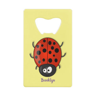 Caricature de coccinelle rouge joyeux