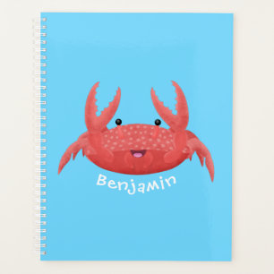 Caricature de crabe rouge cuite