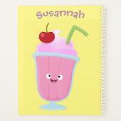 Caricature de crème glacée de fraise mignonne (Dos)