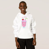 Caricature de crème glacée de fraise mignonne (Devant entier)