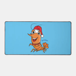 Caricature de crevettes de Noël joyeux