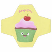Caricature de cupcake joyeux (Plat)