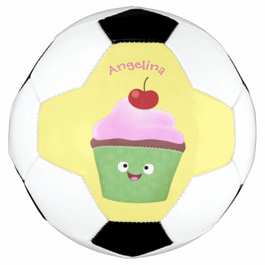 Caricature de cupcake joyeux (Devant)