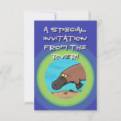 Caricature de Cute platypus 5 ans invitation anniv (Dos)