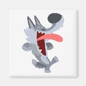 Caricature de danse mignonne Magnet Wolf (Devant)