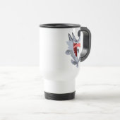 Caricature de danse mignonne Wolf Commuter Mug (Devant droit)