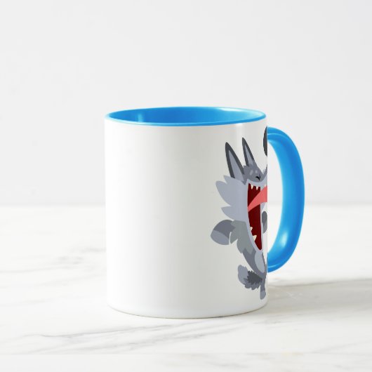 Caricature de danse mignonne Wolf Mug (Devant droit)