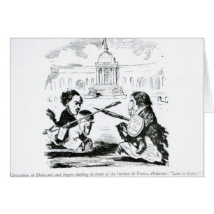 Caricature de Delacroix et d'Ingres