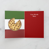 Caricature de dessin animé de chef italien carte d (Intérieur)