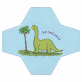 Caricature de dinosaure de brontosaurus vert migno (Plat)