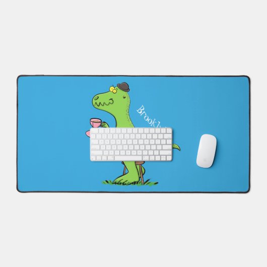 Caricature de dinosaure vert t rex (Clavier et souris)