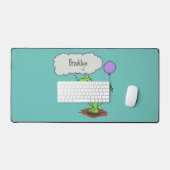 Caricature de dragon dragon drôle et vert respiran (Clavier et souris)