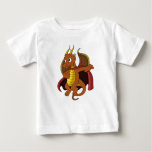 Caricature de dragon orange Baby T-Shirt