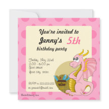 Caricature de dragon rose invitations à imprimer