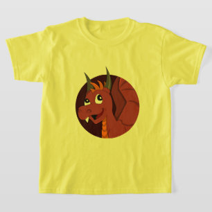 Caricature de dragon rouge T-Shirt