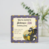 Caricature de dragon vert invitations à imprimer (Debout devant)