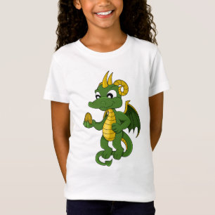 Caricature de dragon vert T-Shirt