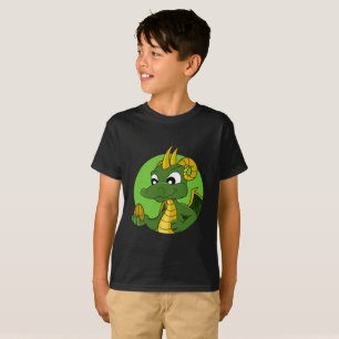 Caricature de dragon vert T-Shirt