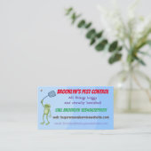 Caricature de grenouille carte de visite d'entrepr (Debout devant)