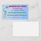 Caricature de grenouille carte de visite d'entrepr (Devant / Derrière)