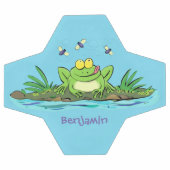 Caricature de grenouille vert mignon (Plat)