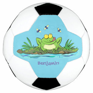 Caricature de grenouille vert mignon