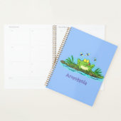 Caricature de grenouille vert mignon (Devant avec enveloppe)