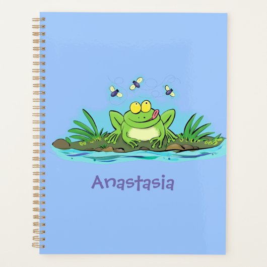 Caricature de grenouille vert mignon (Devant)