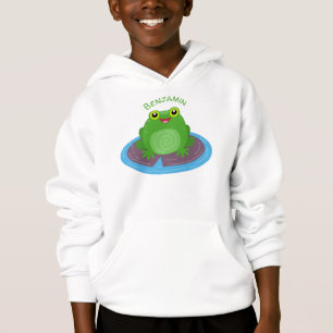 Caricature de grenouille verte mignonne