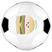 Caricature de hamburger kawaii joyeux (Tourné)