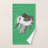 Caricature de kookaburra drôle et drôle (Serviette à main)