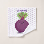 Caricature de la cuisine à la racine de betterave  (Gant de toilette)