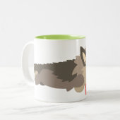Caricature de la flotte mignonne Loup Mug (Devant gauche)