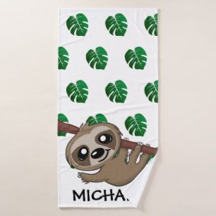 Caricature de la jungle Cute Sloth Motif