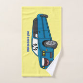 Caricature de la Limousine bleu mignonne (Serviette à main)